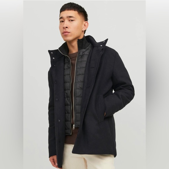 NWT George Martin Wool Blend Casual Black Jacket sz M - Picture 14 of 15